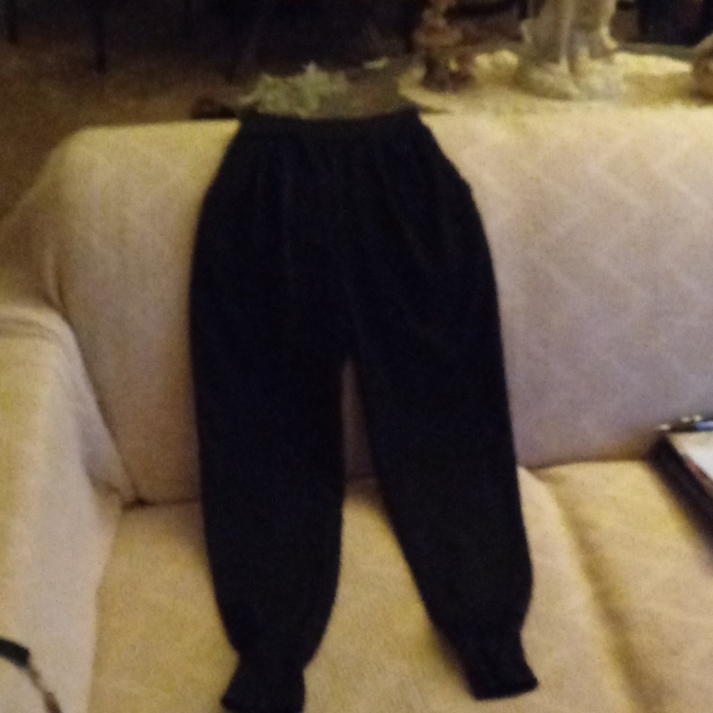 Plain black sweat pants